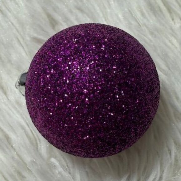 47pc Blue Purple Teal Magenta Matte & Sparkle Break Resistant Ornament Set - Picture 6 of 12